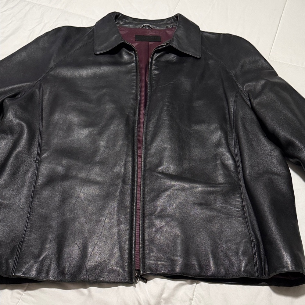 Alfani Black Leather Jacket